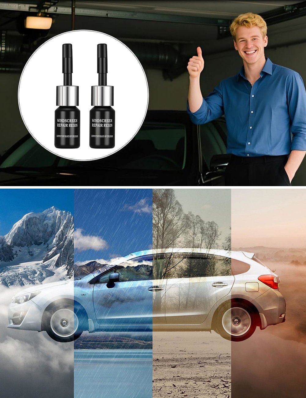 Windshield Repair Fluid, Automotive Glass Nano Repair Fluid